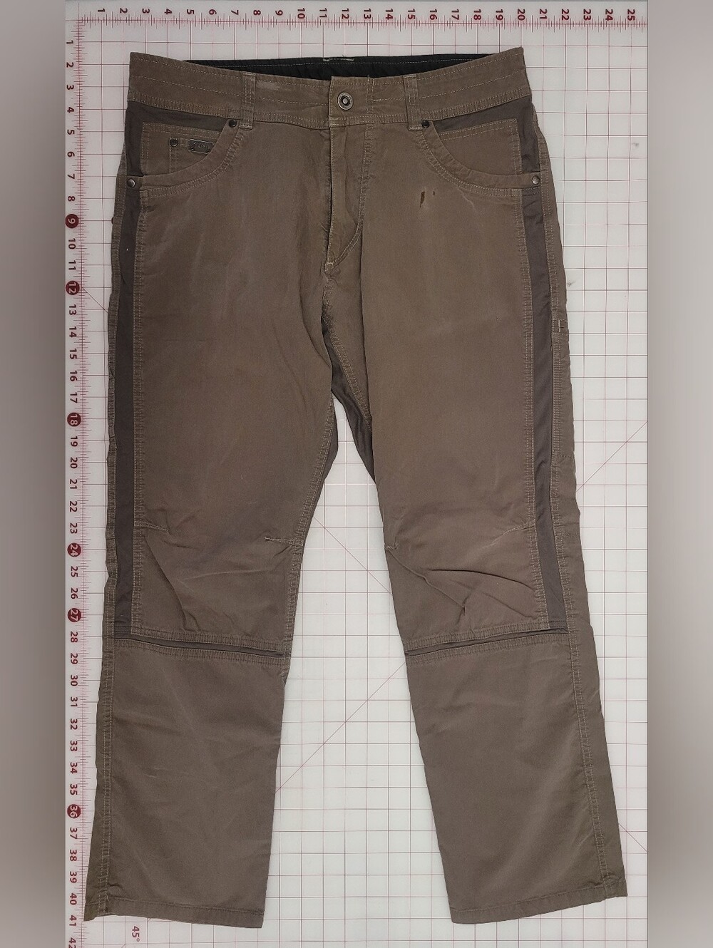 Kuhl Men's Cargo Pants in Brown with Dark Brown Panels